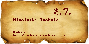Misolszki Teobald névjegykártya